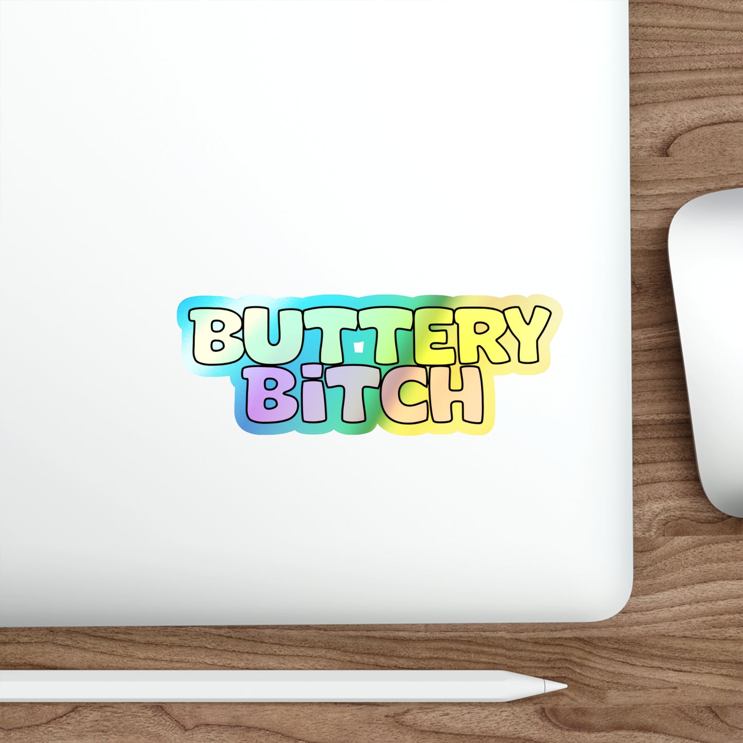 Buttery Sticker || Holographic